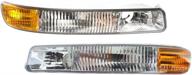 🚘 gmc sierra 1500 parking/side marker/signal light 1999-2006 pair, driver and passenger side, dot certified, gm2520174n логотип