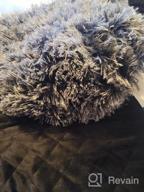 img 1 attached to 🛋️ 2 Pack Shaggy Plush Faux Fur Pillow Shams by LIFEREVO - Decorative Throw Pillow Covers with Zipper Closure, Luxuriously Soft Marble Print Furry Cushion Case, Velvety Luxury Pillowcases (Orchid, 20"x36") review by Jason Hymon