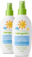 babyganics spf 50 baby sunscreen spray, uva uvb protection, free of octinoxate & oxybenzone, water resistant, 2-pack (6 oz) logo
