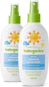 img 4 attached to Babyganics SPF 50 Baby Sunscreen Spray, UVA UVB Protection, Free of Octinoxate & Oxybenzone, Water Resistant, 2-Pack (6 oz)