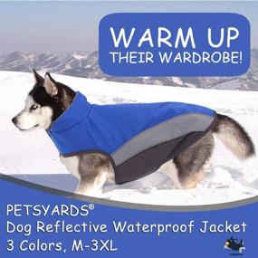 img 2 attached to 🐶 PETSYARDS Dog Fleece Jacket Winter Coat Waterproof Outdoor Vest - Blue XL, for Small, Medium, and Large Dogs