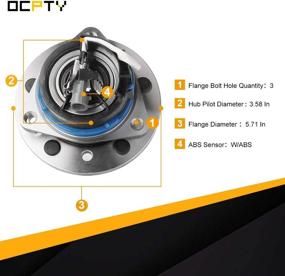 img 1 attached to 🔧 Improved Front Wheel Bearing Hub 513137 for 04-05 Chevy Classic, 97-03 Chevy Malibu, 99-04 Oldsmobile Alero, 97-99 Oldsmobile Cutlass, and 99-05 Pontiac Grand AM with ABS (5-Lug Design)