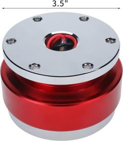 img 3 attached to NovelBee Aluminium Alloy 6 Hole Quick Release Steering Wheel Hub Adapter With Mounting Screws And Allen Keys (Red)