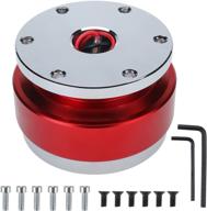 novelbee aluminium alloy 6 hole quick release steering wheel hub adapter with mounting screws and allen keys (red) логотип