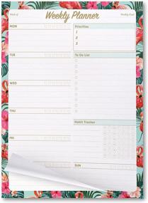 img 4 attached to Stay Organized With Oriday Weekly Flamingo Task Planner - 52 Tear-Away Sheets For Effective Planning