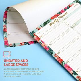 img 1 attached to Stay Organized With Oriday Weekly Flamingo Task Planner - 52 Tear-Away Sheets For Effective Planning