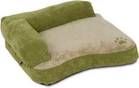 img 1 attached to 🐾 Petmate Chaise Bolster Pet Bed 22x18 - Arbor Green: Cozy Comfort for Your Furry Friend