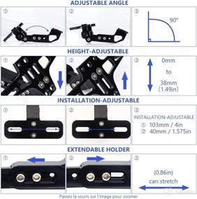 img 2 attached to Universal Motorcycle License Plate Holder Fender Eliminator With Aluminium LED Tail Light For S1000RR S1000R S1000XR F650GS F700GS F800GS For Z750 Z800 Z900 Z1000 (Red)