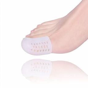 img 4 attached to Breathable Gel Toe Caps For Big Toe - Toe Protectors For Blisters, Corns, Hammer Toes, Lost Toenails, And Friction Pain Relief - Made With New Material (Pack Of 10)