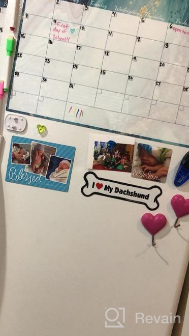 img 1 attached to Dry Erase Magnetic Calendar For Refrigerator - 16.9" X 11.8", With Blank Note Section, Pens/Markers Included, Perfect Fridge Calendar For Kids! review by Lamont Wilson