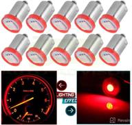 cciyu 10x ba9s led smd 1895 dash instrument panel cluster ash tray light bulbs 1815 1816 182 1889 1891 1892 replacement fit for instrument panel glove box license plate boat cabin lamp blue (red) logo