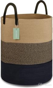 img 4 attached to 🧺 BOSROTY Extra Large Blanket Basket: High Storage & Tall Rope Laundry Basket - XXXL Woven Basket for Toys, Clothes, and More!