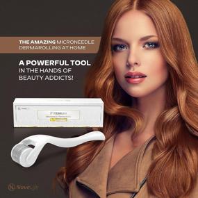 img 3 attached to NoveLife Derma Roller 0.25Mm Microneedling Kit For Face, Body, Beard & Hair - Premium 540 Titanium Microdermabrasion Tool For Men & Women