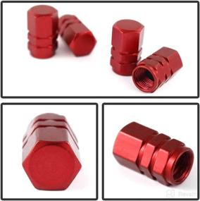 img 2 attached to IJDMTOY Aluminum Tire Valve Hexagon Tires & Wheels for Accessories & Parts