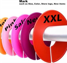 img 2 attached to 20Pcs Closet Dividers Clothing Rack Size Hangers W/ Marker Pen & 10 Colors - Blank