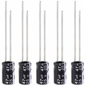 img 3 attached to Pack Of 100 Aluminum Radial Lead Electrolytic Capacitors, 47UF 25V, 5X11 Size