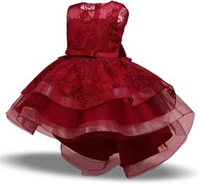 img 3 attached to HNXDYY Birthday Pageant Princess Wedding Girls' Clothing via Dresses