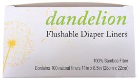 img 1 attached to 👶 Dandelion Diapers Baby Diaper Liners: Premium 100% Viscose Material in a Convenient Box of 100