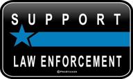 👮 patriot series prosticker 1083 (one) support law enforcement thin blue line 3x5 sticker: show your backing! logo