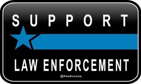 img 1 attached to 👮 Patriot Series ProSticker 1083 (One) Support Law Enforcement Thin Blue Line 3x5 Sticker: Show Your Backing!