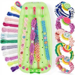 img 2 attached to Creative Girls DIY Bundle: Potholder Loom Weaving Kit And Friendship Bracelet Making Set - Perfect Christmas And Birthday Gifts For Girls Ages 6-12