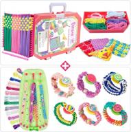 creative girls diy bundle: potholder loom weaving kit and friendship bracelet making set - perfect christmas and birthday gifts for girls ages 6-12 logo