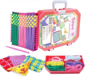 img 3 attached to Creative Girls DIY Bundle: Potholder Loom Weaving Kit And Friendship Bracelet Making Set - Perfect Christmas And Birthday Gifts For Girls Ages 6-12