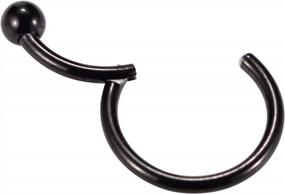 img 3 attached to Бесшовное кольцо-кликер PEAKLINK — идеальное украшение для пирсинга носа, перегородки и спирали