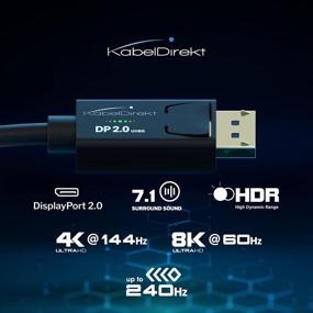 img 3 attached to 🔌 KabelDirekt 8K DisplayPort 2.0 Cable - 3ft | Gaming PCs / Graphics Cards / Laptops - Supports 4K at 144Hz, 8K at 60Hz | FreeSync / G-Sync | Black