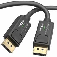 🔌 kabeldirekt 8k displayport 2.0 cable - 3ft | gaming pcs / graphics cards / laptops - supports 4k at 144hz, 8k at 60hz | freesync / g-sync | black logo