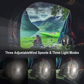 img 2 attached to Stay Cool And Comfortable On Your Next Camping Trip With TDLOL'S Portable Tent Fans With LED Light And Remote Control!