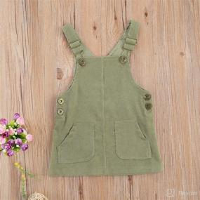 img 3 attached to YURIO Corduroy Overalls Pinafore Suspender Apparel & Accessories Baby Girls and Clothing