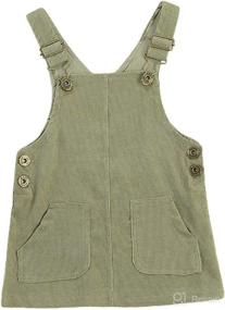 img 4 attached to YURIO Corduroy Overalls Pinafore Suspender Apparel & Accessories Baby Girls and Clothing