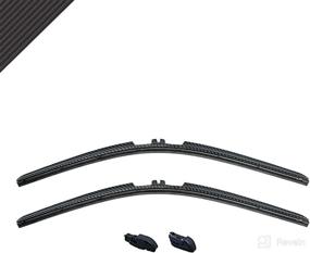 img 4 attached to Clix Wipers - Black Wiper Blades For Jeep Wrangler - All-Weather Replacement Windshield-Wipers For All Wrangler/Unlimited Models (1997-2022) - Set Of 2 Blades