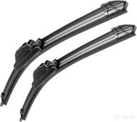 attke premium all season j/u hook wiper blades - 22" + 22" front windscreen, oem quality, durable (pack of 2) logo