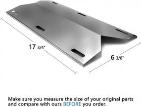 img 3 attached to Hongso Gas Grill Stainless Steel Heat Plate For Jenn-Air 720-0061, 730-0337, 720-0336, Nexgrill, Costco Kirland, Glen Canyon, Sterling And Forge, 17 3/4 Inch Heat Shield Burner Cover SPA231 (5-Pack)