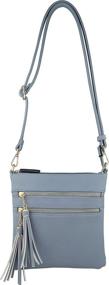 img 3 attached to BRENTANO Multi Zipper Crossbody Handbag Accents Women's Handbags & Wallets ~ Crossbody Bags