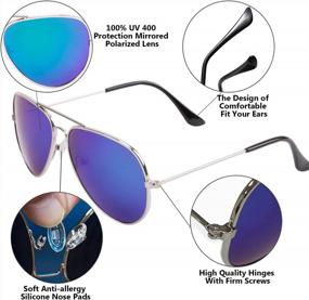 img 2 attached to UV Protection Aviator Sunglasses For Kids Ages 2-9 - Perfect Gift For Little Girls And Boys!