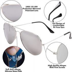 img 1 attached to UV Protection Aviator Sunglasses For Kids Ages 2-9 - Perfect Gift For Little Girls And Boys!