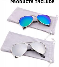 img 3 attached to UV Protection Aviator Sunglasses For Kids Ages 2-9 - Perfect Gift For Little Girls And Boys!