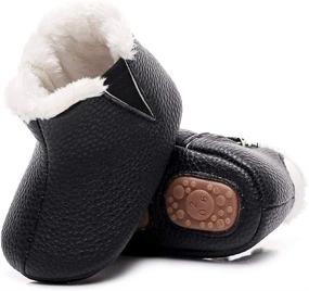 img 4 attached to 👞 Premium Anti Skid Booties: Stylish Moccasins Firstwalker Boys' Shoes - Boots