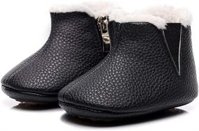 img 2 attached to 👞 Premium Anti Skid Booties: Stylish Moccasins Firstwalker Boys' Shoes - Boots