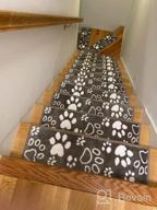 img 1 attached to Pet And Kid-Friendly Carpet Stair Treads For Wooden Steps - Indoor Safety Treads With Thick Carpet And Pattern Design - Self-Adhesive And Slip-Proof - Set Of 4 - SUSSEXHOME review by Braden Douville
