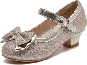 img 3 attached to 👠 Glitter Wedding Toddler Little Girls' Shoes by DeerBunny at Flats