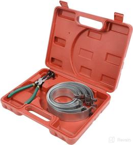 img 2 attached to 🔧 MOTOCOCHE Auto Piston Ring Compressor Set with Pliers and 14 Bands (62-145mm/2.44-5.71in), Comprehensive Engine Repair Tool Kit for Cars and Trucks