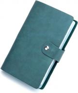boshiho leather credit card holder business card case book style 90 count name id card storage book - peacock green логотип