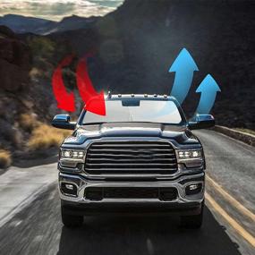 img 2 attached to Гибкий солнцезащитный козырек на лобовое стекло для пикапа Dodge Ram 1500 2019-2022 гг.