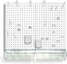 img 4 attached to 🗂️ Efficiently Organize Your Space with Azar 900945 WHT Pegboard Organizer in White