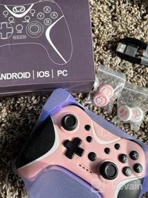 img 5 attached to Pink BRHE Wireless Switch Pro Controller - Compatible With Nintendo Switch N-S/Lite/OLED/Android/IOS 13.0+/PC - Ergonomic, Non-Slip Gamepad With Adjustable Joystick, Turbo Vibration