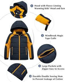 img 1 attached to 🧥 ZSHOW Winter Windproof Boys' Clothing and Padded Quilted Jackets & Coats